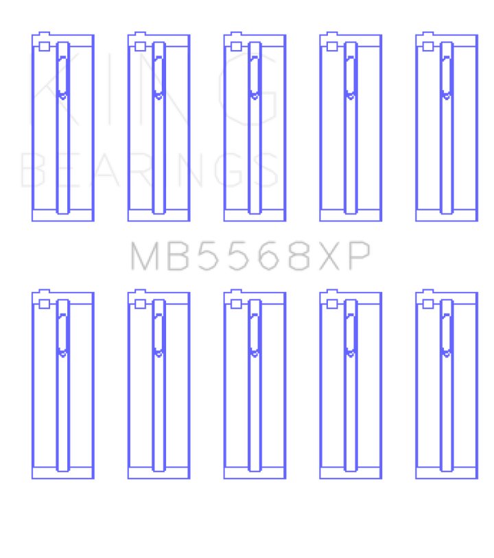 King Engine Bearings Acura D16A1/97-01 Honda H22A4/98+ F23A Performance Main Bearing Set - Size STD