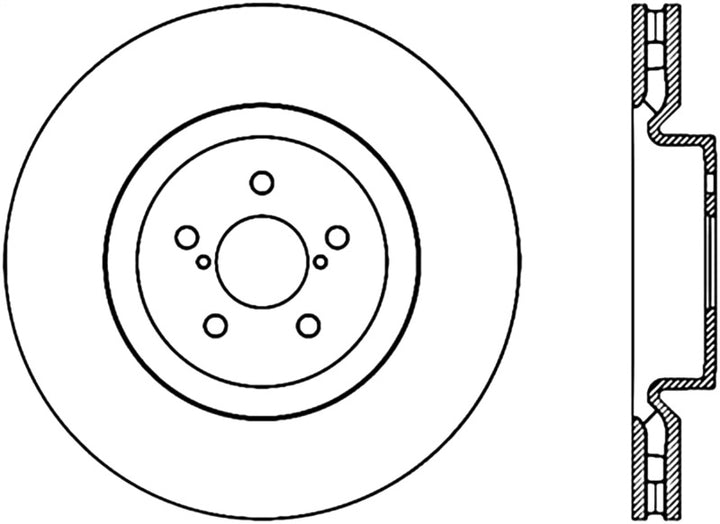 StopTech Power Slot 04 STi CRYO (5x100) Front Right Rotor
