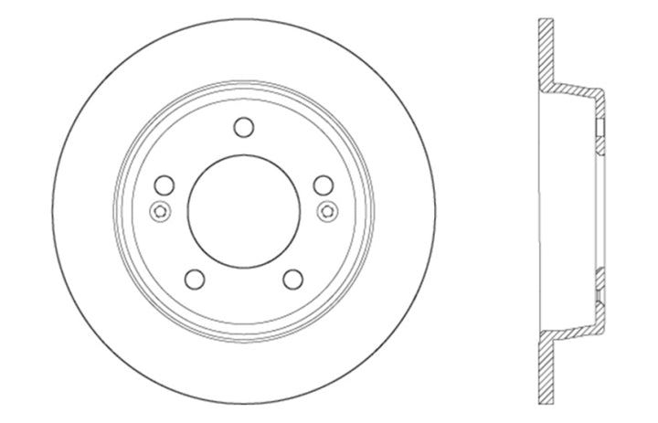 StopTech 15-17 Hyundai Elantra Drilled Left Rear Rotor