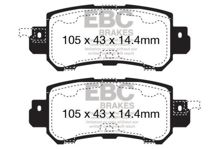 EBC 12+ Mazda CX-5 2 Yellowstuff Rear Brake Pads