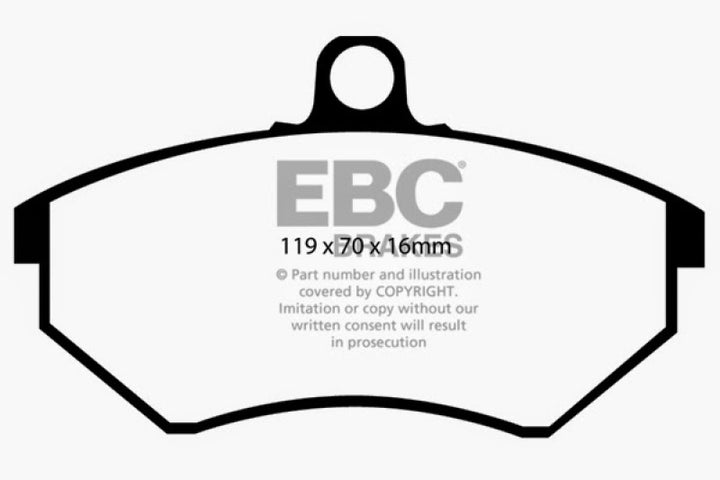 EBC 94 Volkswagen Cabriolet 1.8 Ultimax2 Front Brake Pads