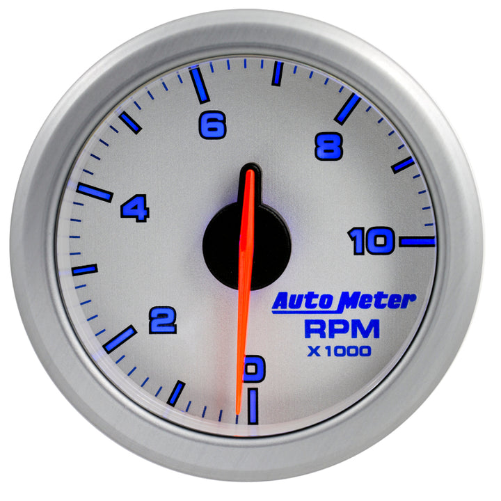 Autometer Airdrive 2-1/6in Tachometer Gauge 0-10K RMP - Silver