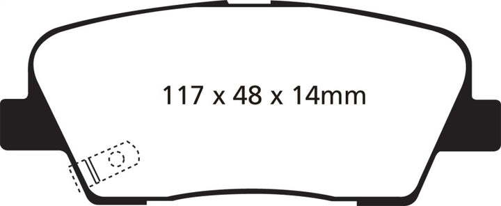 EBC 06-09 Hyundai Entourage 3.8 Greenstuff Rear Brake Pads