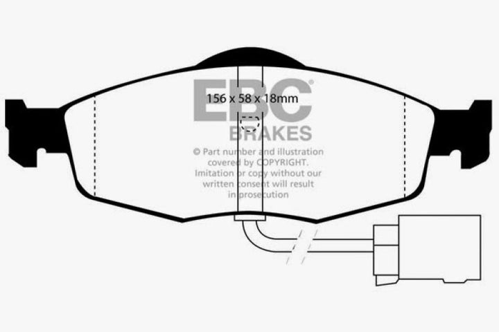 EBC 16-17 Smart Fortwo Ultimax Front Brake Pads