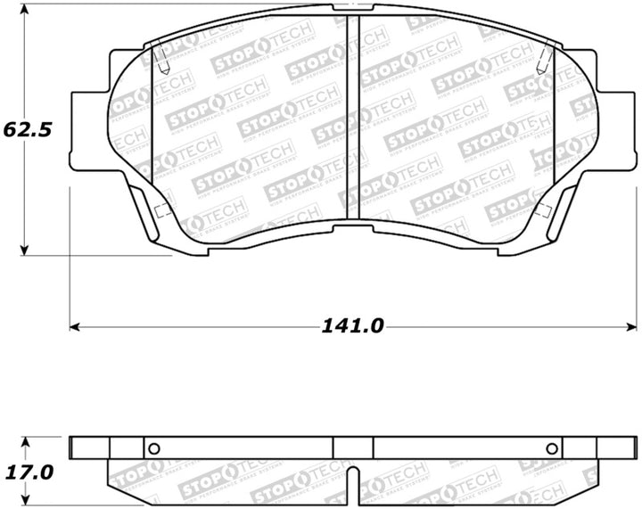 StopTech Sport Brake Pads w/Shims and Hardware - Front