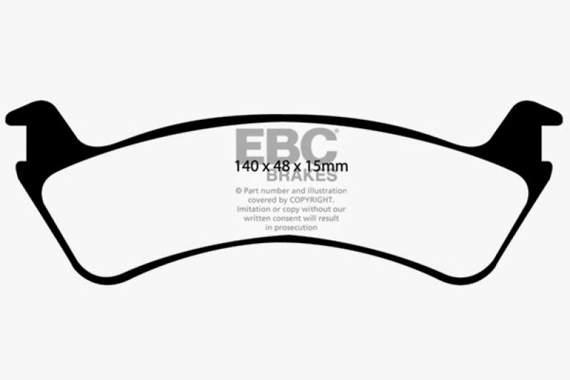 EBC 00-02 Ford Explorer Sport 4.0 2WD (Phenolic Pistons) Yellowstuff Rear Brake Pads