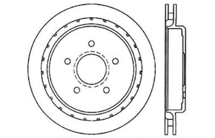 StopTech 97-10 Chevy Corvette Slotted & Drilled Rear Left Rotor