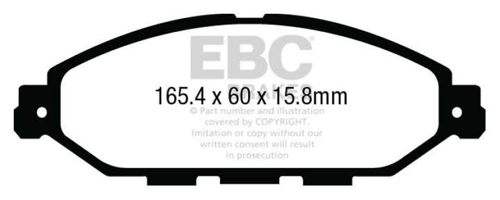 EBC 12-13 Infiniti JX35 3.5 Greenstuff Front Brake Pads