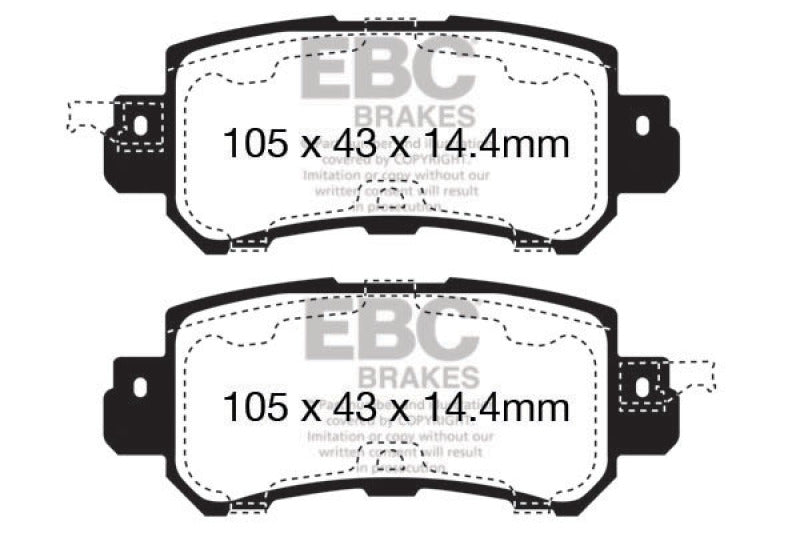 EBC 12+ Mazda CX-5 2 Yellowstuff Rear Brake Pads