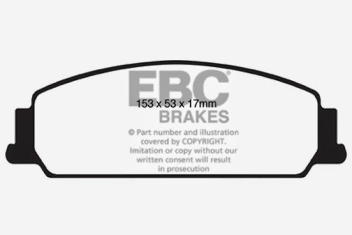 EBC 08-10 Pontiac G8 3.6 Ultimax2 Front Brake Pads