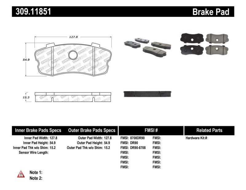 StopTech Performance 06-09 Chevy Corvette Z06 Rear Brake Pads