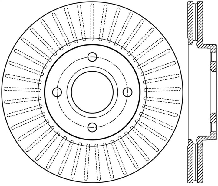 StopTech 2014 Ford Fiesta Left Front Disc Slotted Brake Rotor
