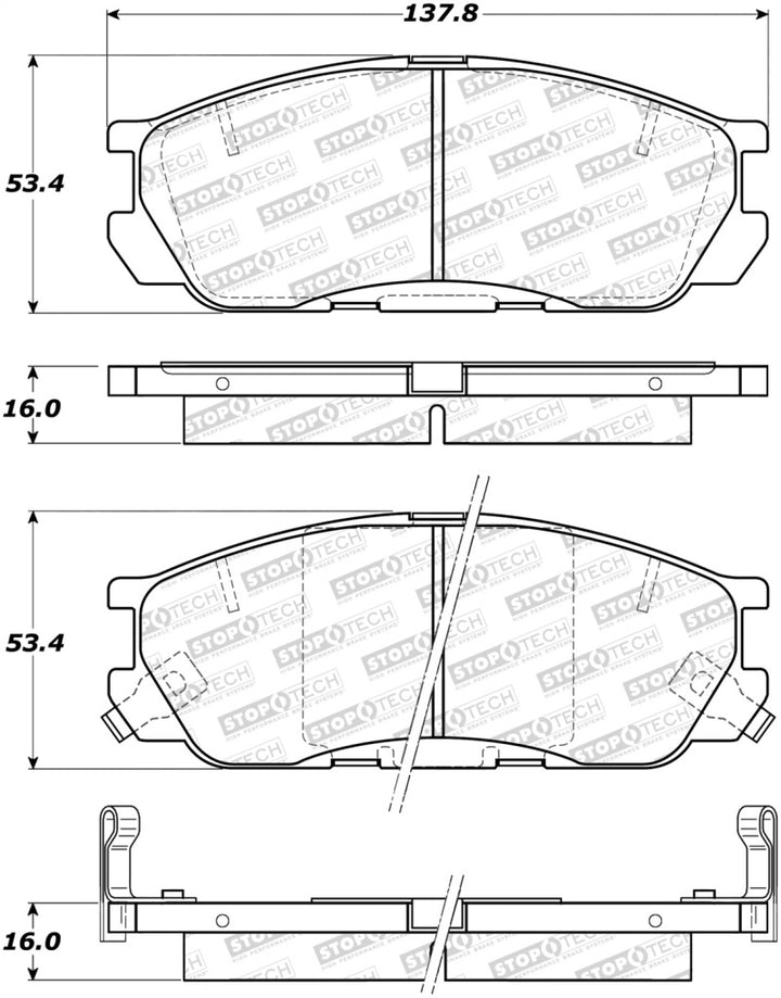 StopTech Street Brake Pads - Rear