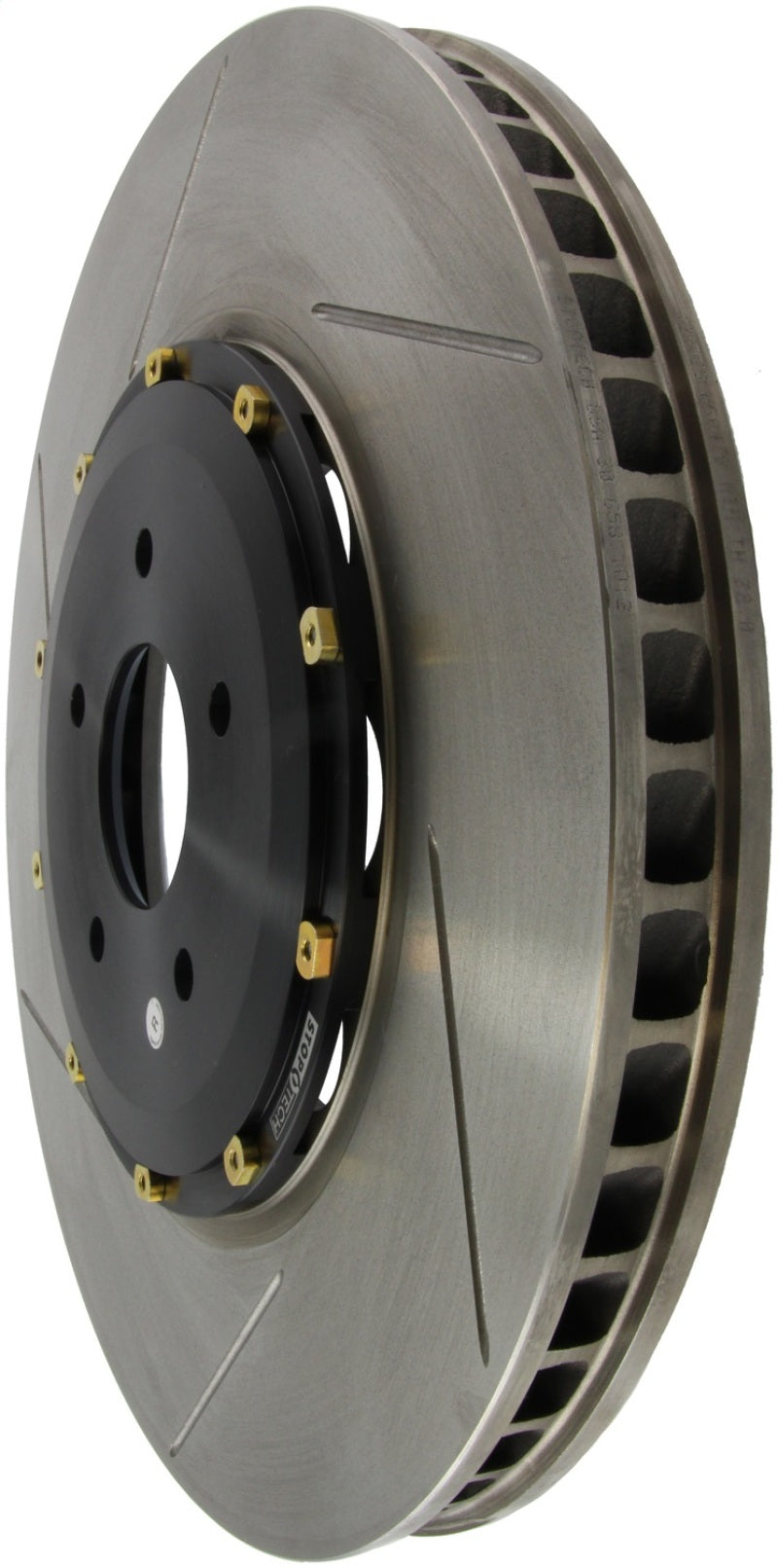 StopTech 09-11 Nissan GT-R Front Right Slotted Bare Iron 380x34mm AeroRotor Kit