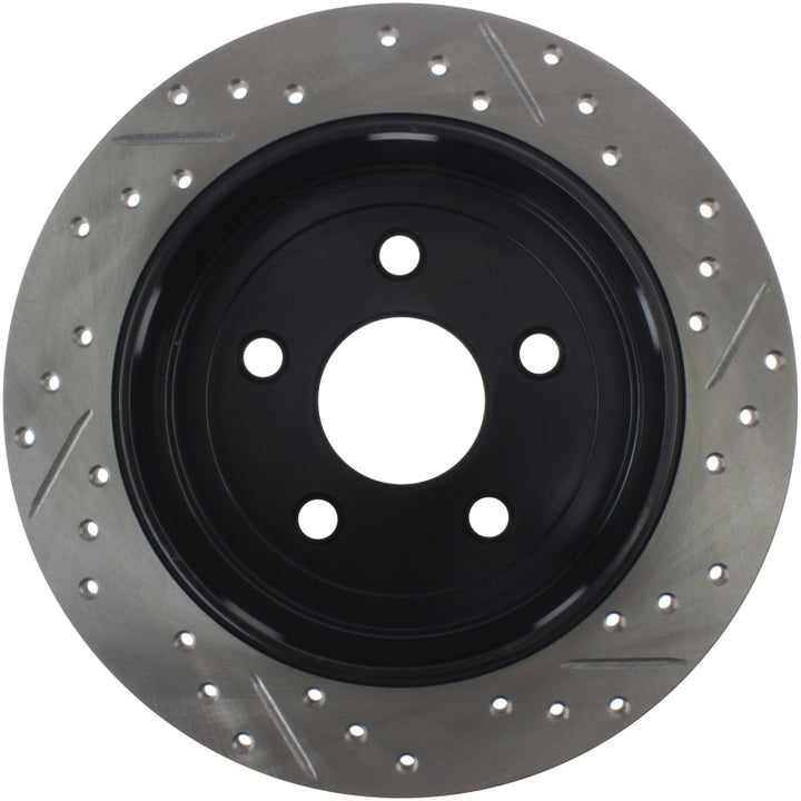 StopTech Power Slot 07-13 Jeep Wrangler Rear Right Drilled & Slotted Rotor