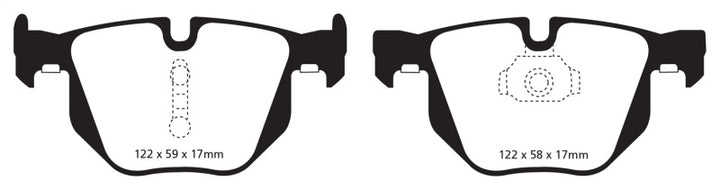EBC 10-14 BMW X5 3.0 Turbo (35) Yellowstuff Rear Brake Pads