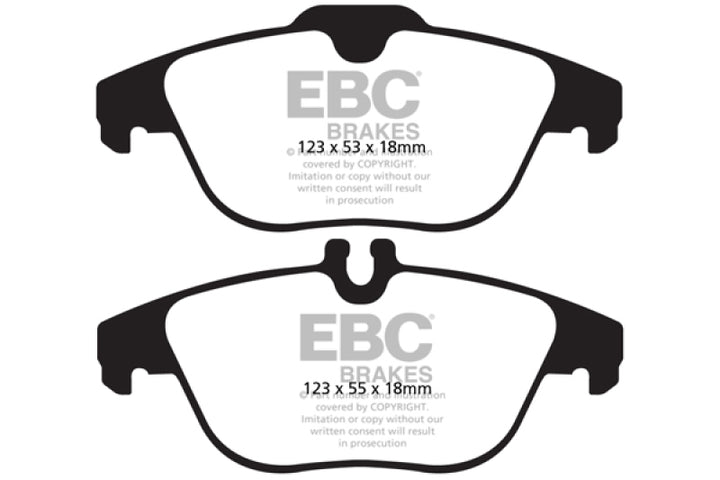 EBC 13-16 Mercedes-Benz GLK250 2.1 Twin TD Yellowstuff Rear Brake Pads