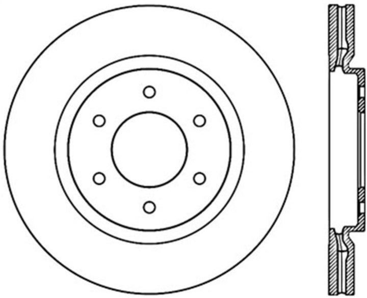 StopTech Power Slot 08-09 Infiniti QX4/QX56 / 07-09 Nissan Armada Right Front Slotted Cryo Rotor