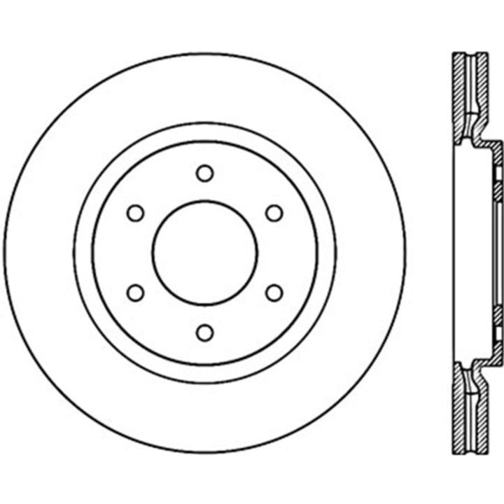 StopTech Power Slot 08-09 Infiniti QX4/QX56 / 07-09 Nissan Armada Left Front Slotted Cryo Rotor