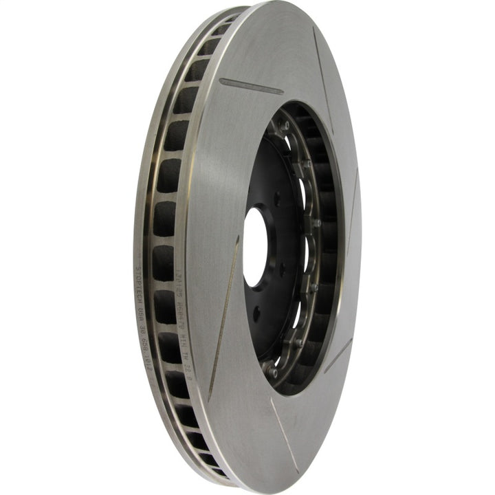 StopTech 09-11 Nissan GT-R Front Right Slotted Bare Iron 380x34mm AeroRotor Kit