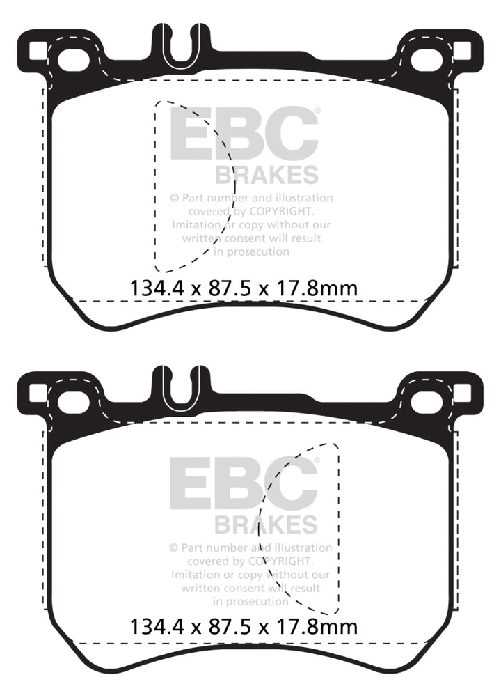 EBC 15+ Mercedes-Benz SL400 3.0 Twin Turbo Redstuff Front Brake Pads