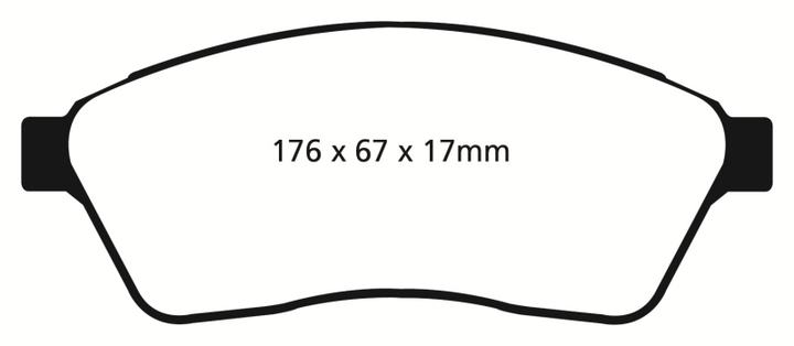 EBC 10-11 Cadillac SRX 2.8 Turbo Greenstuff Front Brake Pads