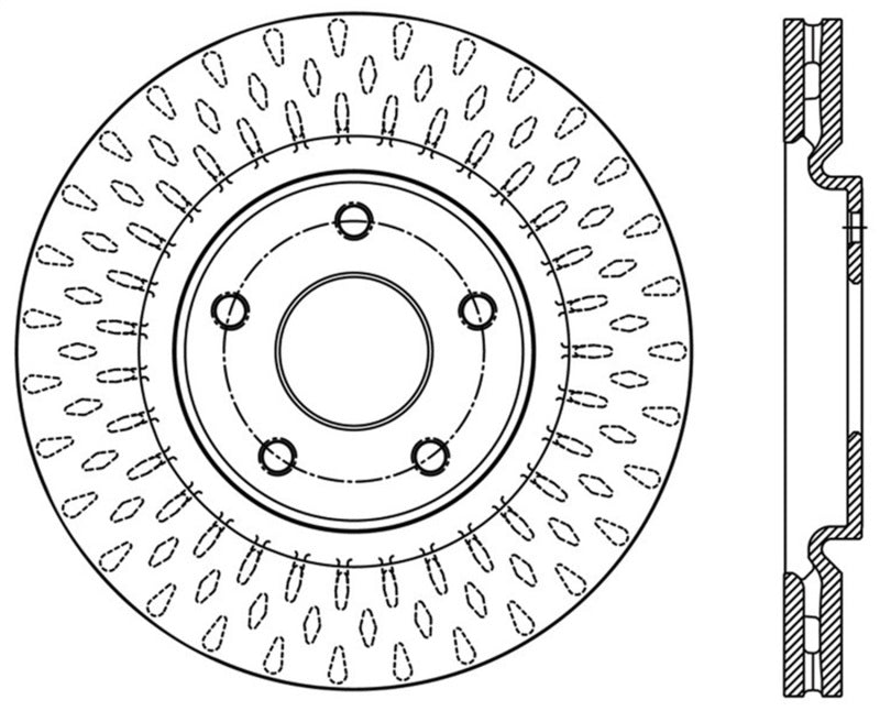 StopTech 12-20 Dodge Grand Caravan Sport Drilled Left Front Rotor