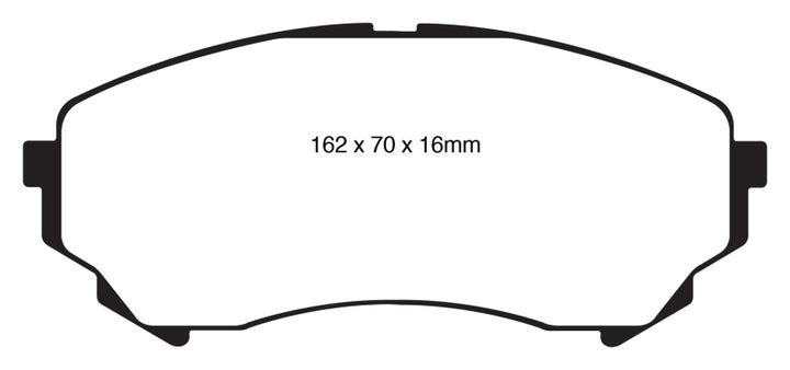 EBC 08-13 Cadillac CTS 3.6 (315mm Rear Rotors) Yellowstuff Front Brake Pads