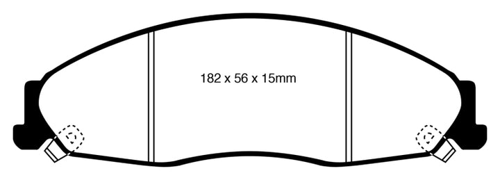 EBC 05-08 Pontiac Grand Prix 5.3 Redstuff Front Brake Pads