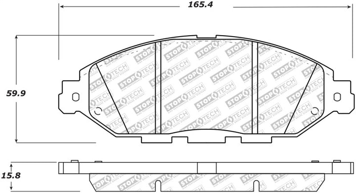 StopTech 13-19 Nissan Pathfinder Street Select Brake Pads - Front