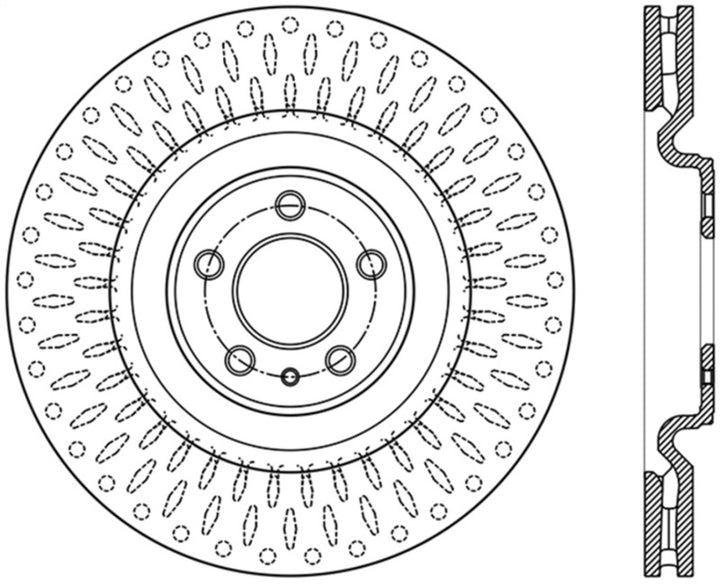 StopTech Premium High Carbon 13-14 Ford Mustang/Shelby GT500 Left Front Disc Slotted Brake Rotor